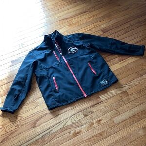 GEORGIA Men's Black and Red Windbreaker Jacket